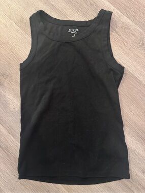 J. Crew Black Cotton Tank NWOT